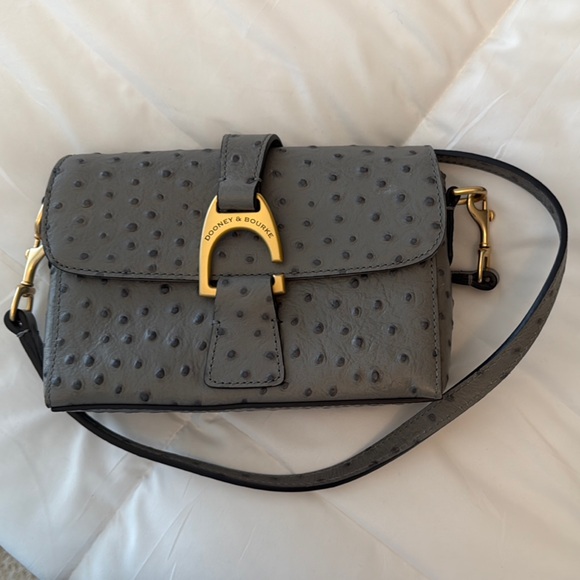 Dooney & Bourke Grey Ostrich Leather Women's Bag